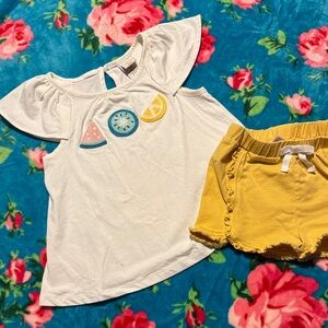 C&C California White Blouse with Fruit Accents